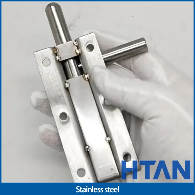 

2pcs 304 Stainless Steel Surface Mounted Door Locks, Wooden Doors And Windows Locks, Bathroom Anti-Theft Industrial