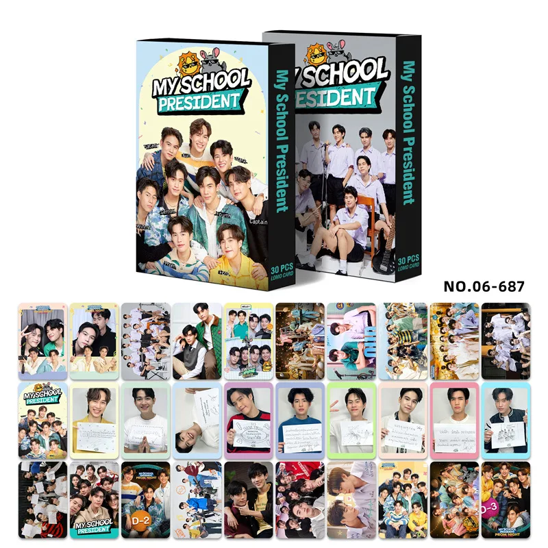 30 pz/set thailandia serie TV My School President Photo Cards MeenPing HD Photo Print Lomo Card Fans Collection Gift