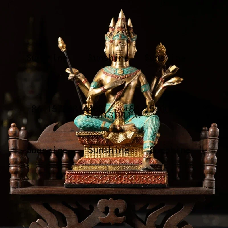 South East Asia style four-sided Buddha statue ornament base living room soft entrance desktop decorationR