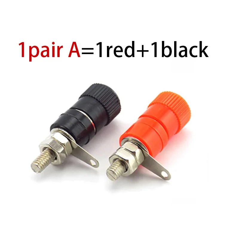 4mm Banana Socket Connector Nickel Plated Thread  Binding Post Nut Banana Plug Jack Audio Socket Medium Amplifier Speaker D4