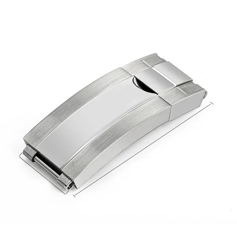 904L الصلب للطي مشبك الإنزلاق قفل صالح لرولكس الغواصة Oysterflex دايتونا GMT حزام (استيك) ساعة حزام نشر المشبك 9X9mm