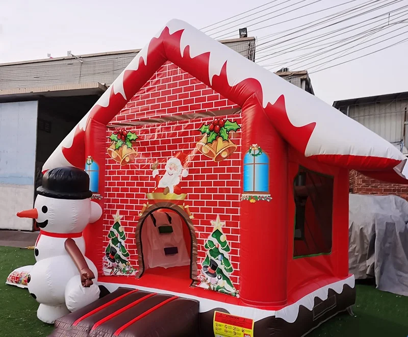 5.5x4x3.8M Commercial Festival Inflatable Trampoline Inflatable Bouncy Christmas Castle Bouncer for Party Business