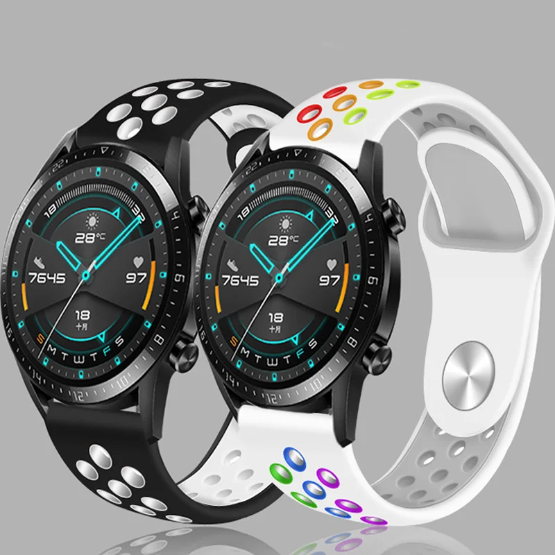 شريط سيليكون لساعة سامسونج جالاكسي ، حزام كلاسيكي ، Gear S3 ، سوار Correa ، 4 ، 5 ، 6 ، Active 2 ، 40 مللي متر ، 44 مللي متر ، 46 مللي متر ، 42 مللي متر ، 43 مللي متر ، 46 مللي متر