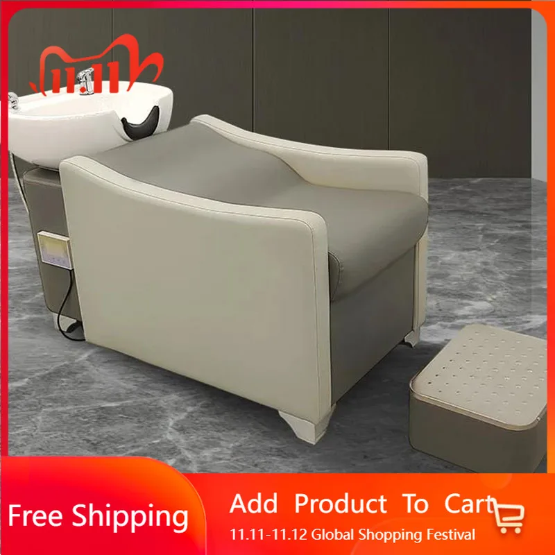

Commercial Shampoo Sink Basin Professional Cosmetic Chair Shampoo Sink Hair Bed Massage Shampooing Women Cadeira Home Furniture