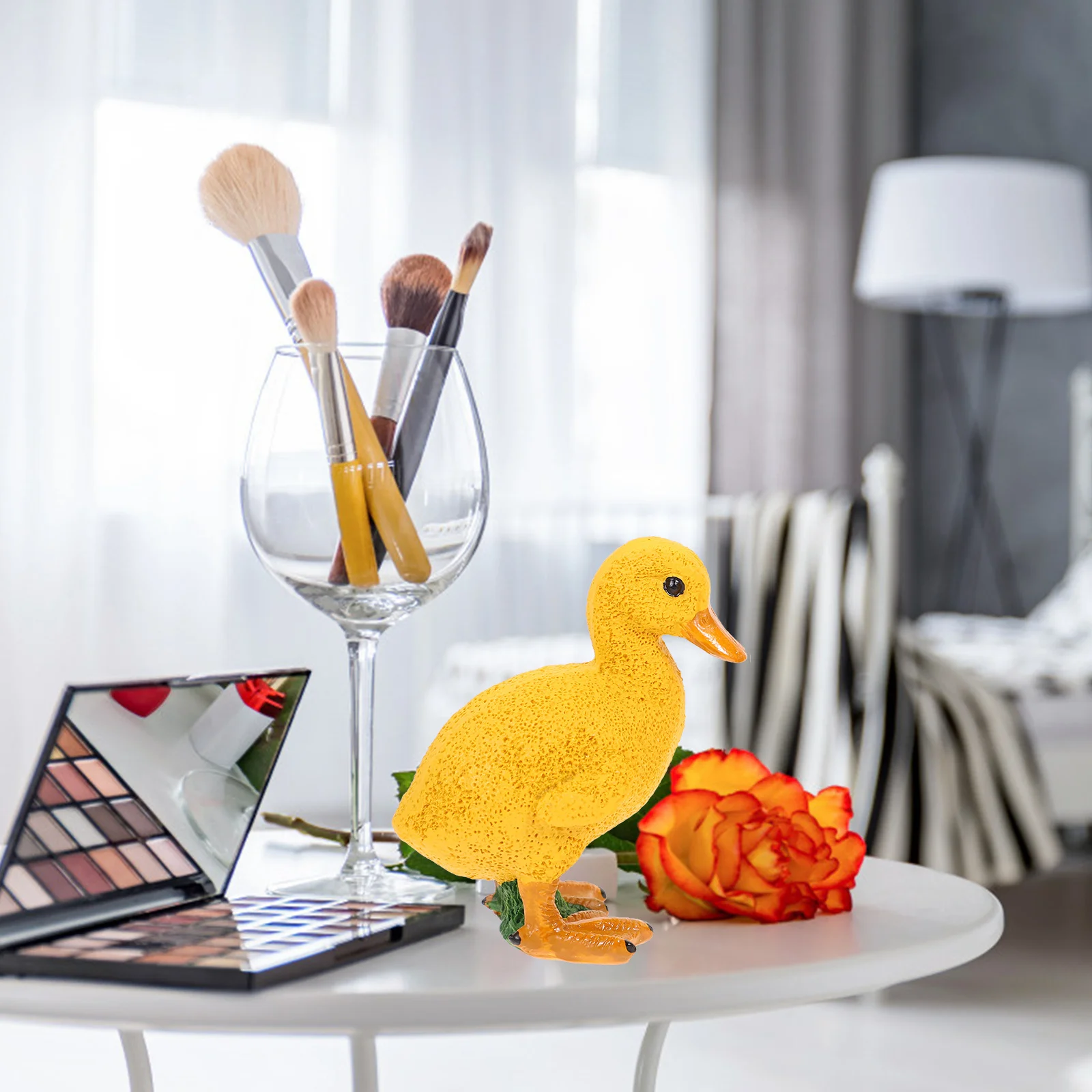 

2Pcs Yellow Duck Miniature Resin Ornaments Garden Decor Mini Adornments Fairy Garden Succulent Planter DIY Micro Landscape