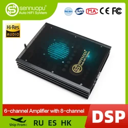 Sennuopu 8 canais processadores de som digital amplificador de áudio dsp 6 ch amp 12v com bluetooth som automotivo para carro DP-X680