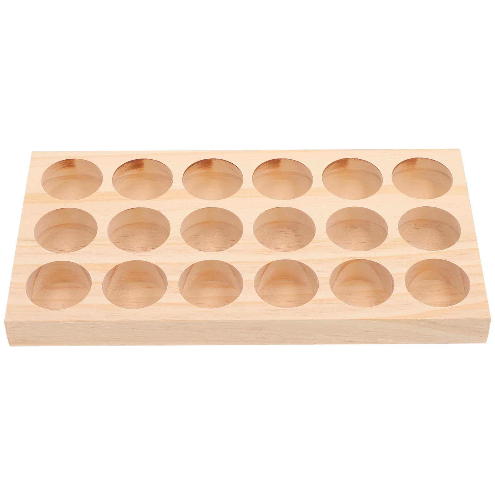 

Essential Oil Storage Organizer 18 Slots Wooden Holder Essential Oil Bottle Display Case Small Perfume Bottle Container