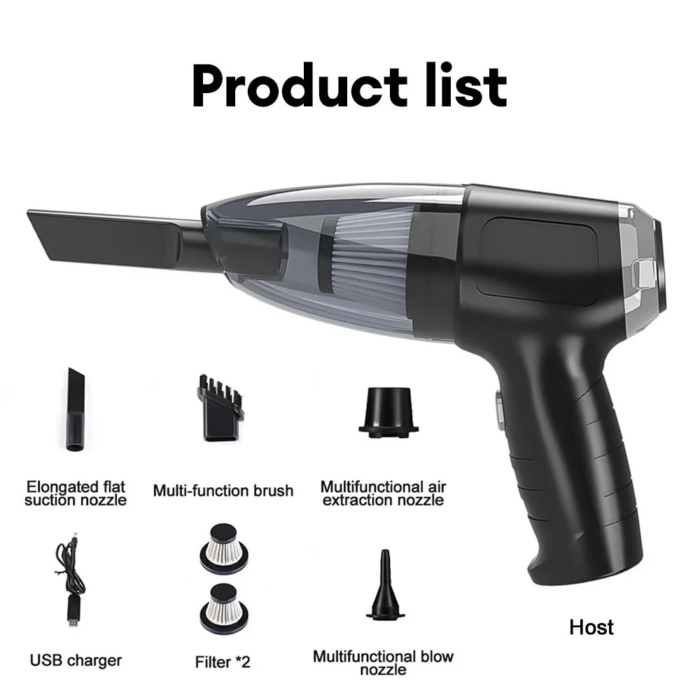 100000Pa Wireless Car Vacuum Cleaner Cordless Handheld Auto Vacuum Home & Car Dual Use Mini Vacuum Cleaner With Builtin Battrery