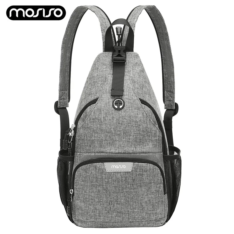 Sling Backpack Bag Travel Hiking Daypack Crossbody Convertible Sling Bag with Front Pocket One Shoulder Chest Bag for Men Women