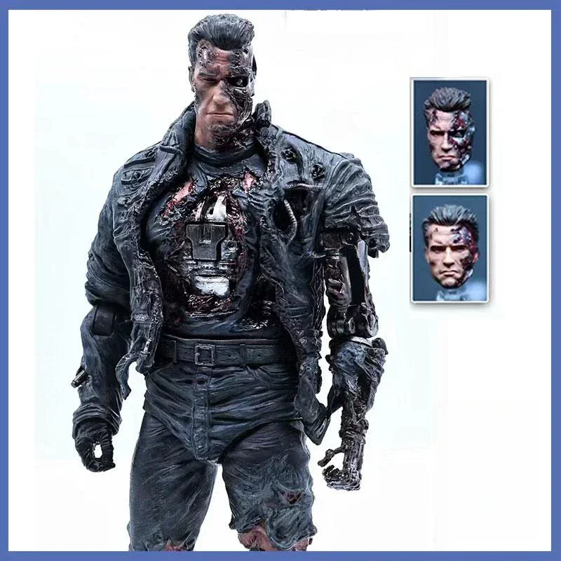 

Фигурка игровая Terminator 3 T850 T800, маленькая классическая модель, 7 дюймов, тяжелая битва, поврежденная, модель, игрушки, подарки