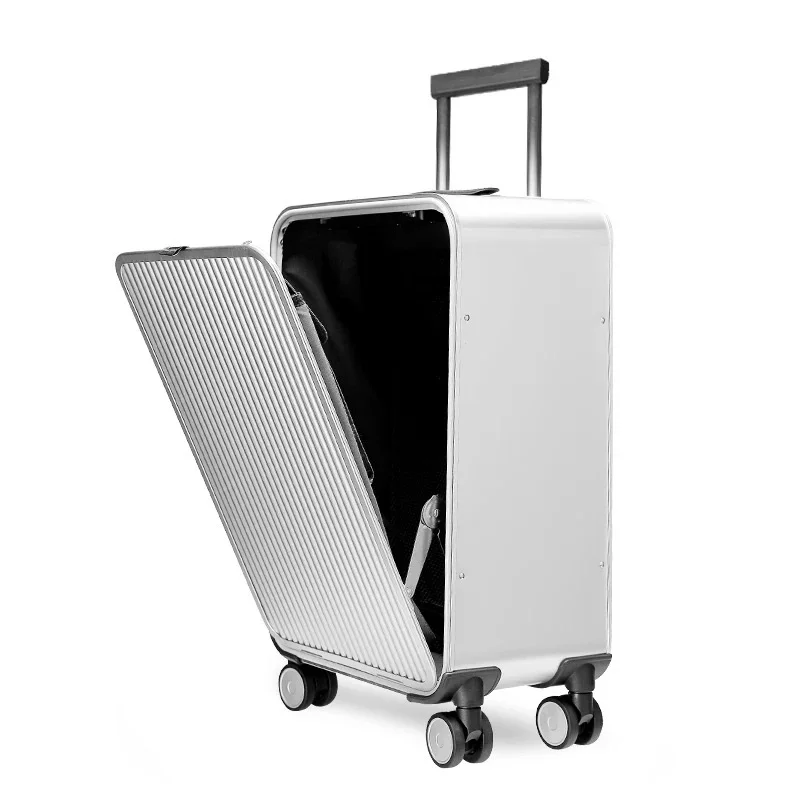 kmikli 100% All Aluminum travel rolling luggage new luxury fashion suitcase spinner carry on trolley case 16/20/24 inch