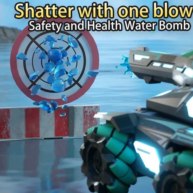 2.4G 원격 제어 스턴트 탱크 원 클릭 데모 전기 자동차 모델 소년 소녀 생일 선물을위한 다채로운 빛