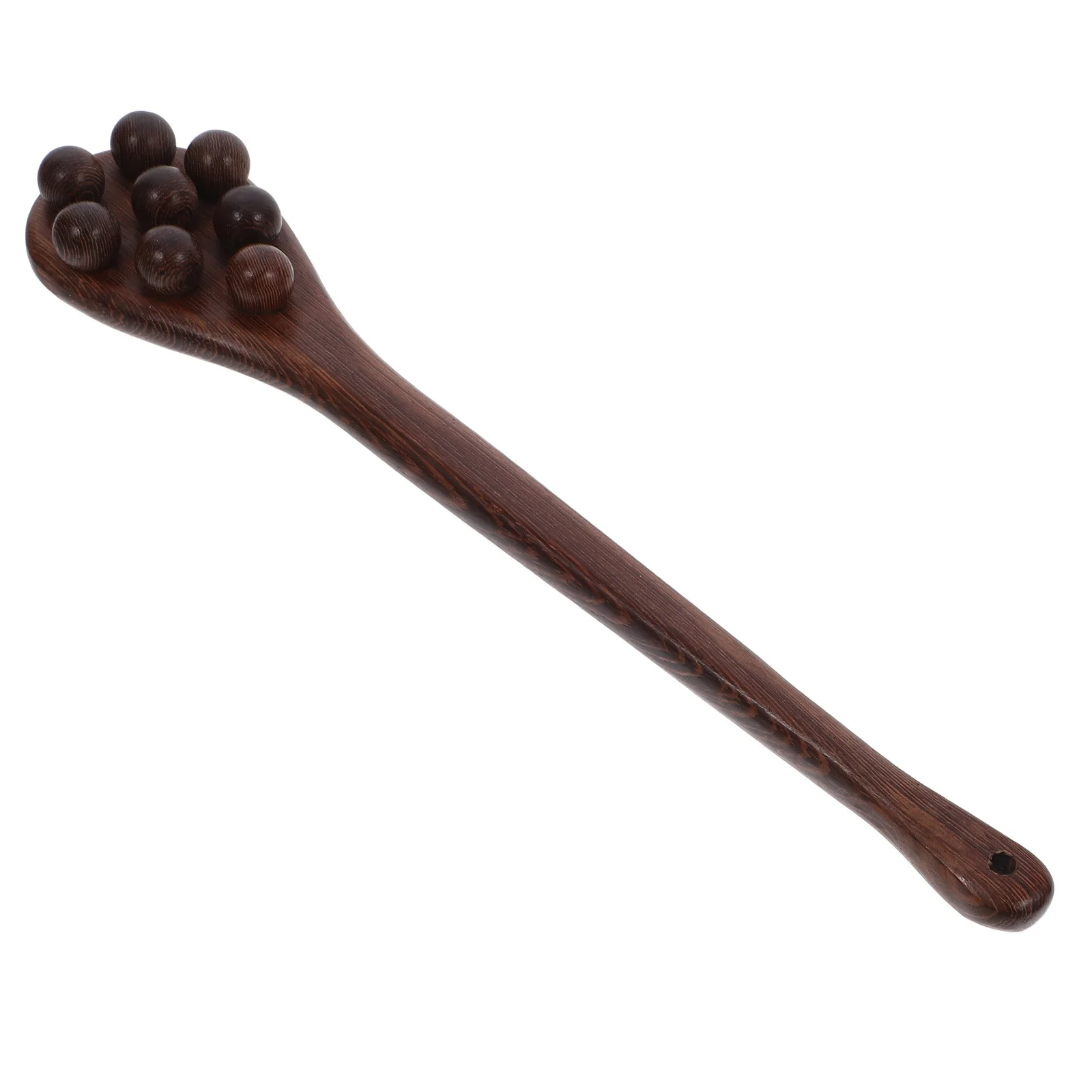 

Wooden Massage Paddle Wood Massager Acupressure Stick Home Use Relieve Fatigue Eight Bead Design Portable Body Massage Tool