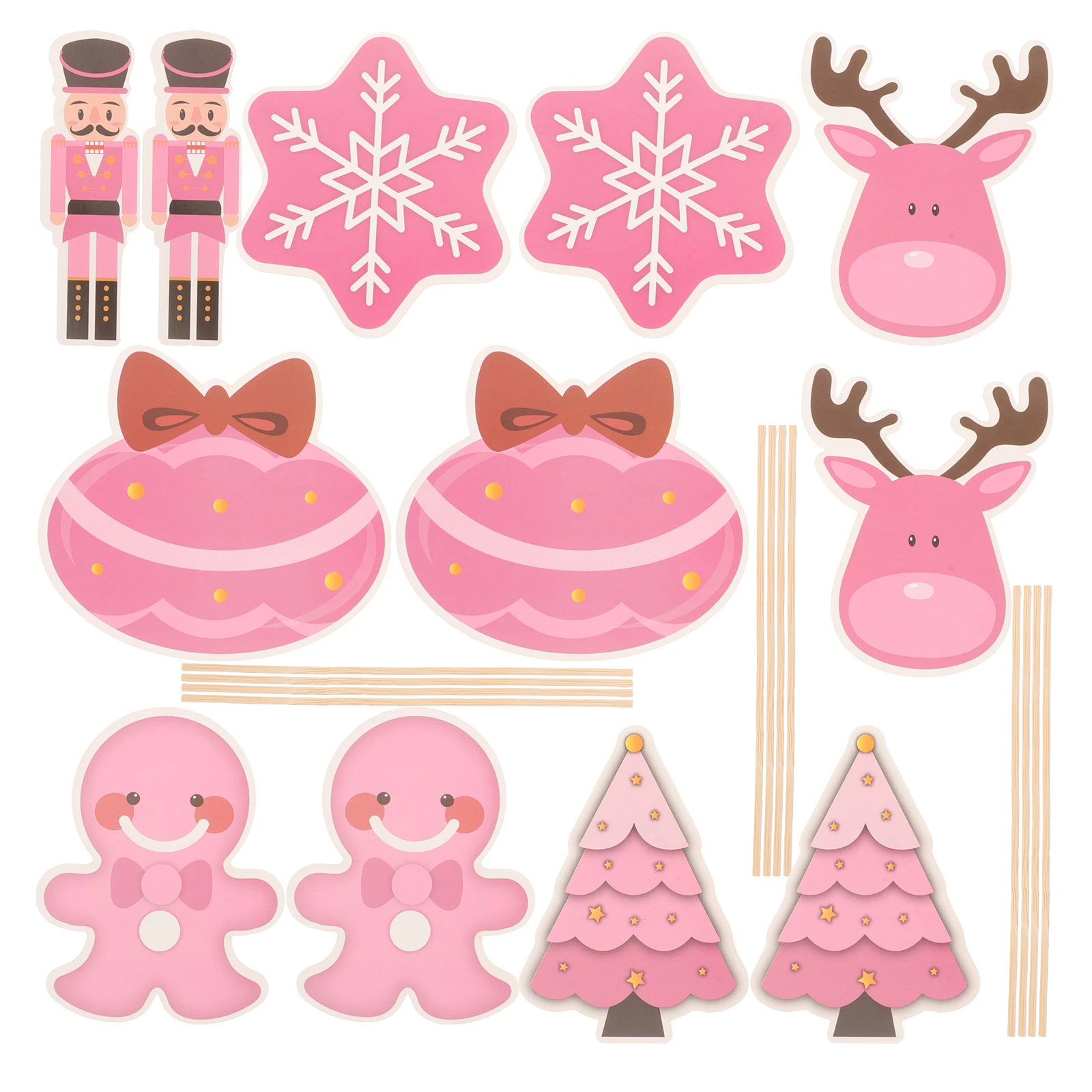 

12 Pcs Christmas Dessert Picks Cupcake Toppers Inserts Decorations Xmas Party Supplies Cake Cake Inserts naments