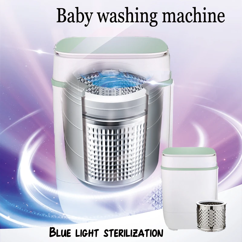 

Ultrasonic Portable Washing Machine Blu-Ray Bacteriostatic Portable Washer And Dehydration Underwear Baby Clothes Mini Washing