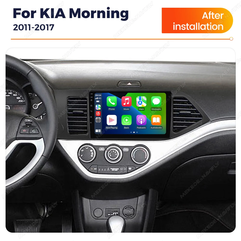 MEKEDE Car Audio All In One For KIA Morning Picanto 2011-2016 Android Auto Carplay 2 Din Auto Video Player BT Split Screen