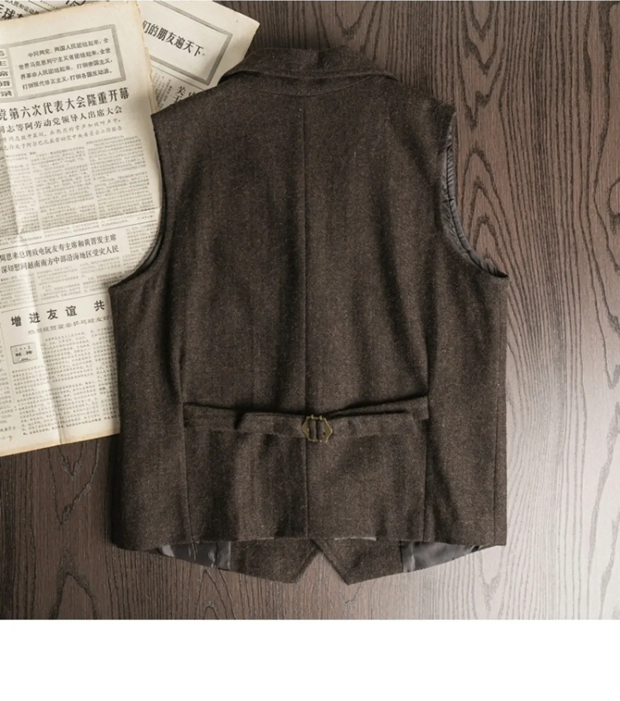 سترة الرجال الخريف والشتاء سليم صالح الرجعية متعرجة دعوى طوق سترة الأوروبية والأمريكية الكاكي تويد سترة #2