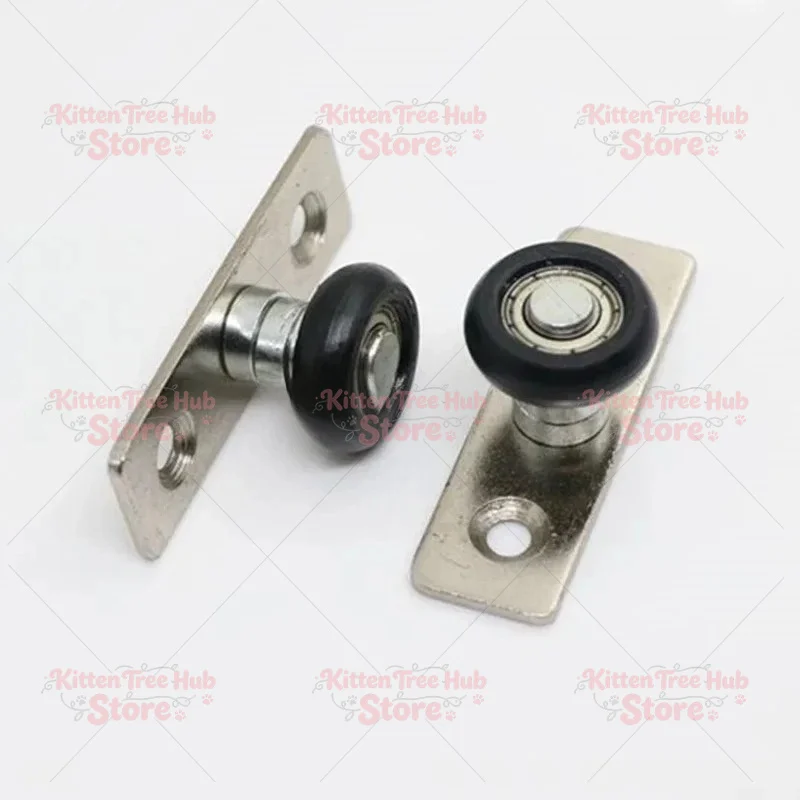2pc Hanging Wheel Positioning Pulley Folding Door Accessories Bottom Guide Wheel Ultra-Smooth Silencing Nylon Pulley Fixed Wheel