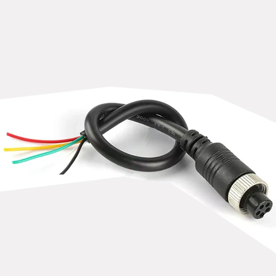 QXNY 4-poliges Luftfahrt-Signalkabel, männlicher oder weiblicher Stecker, M12, GX12, für Rückansicht, Auto-Rückfahrkamera/DVR, Video- und CCTV-Monitor