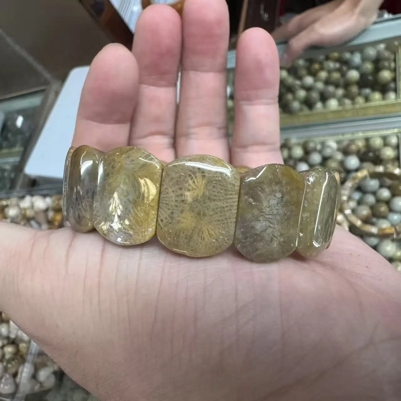 Natural Chrysanthemum Wan(A,daui)anhui(marble)Stone Beads Bracelet Gemstone Diy Jewelry Bangle For Woman For Gift Wholesale !