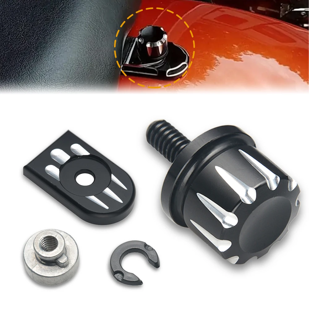 

Motorcycle Rear Fender Seat Bolt Tab Screw Nut Knob Cap Cover For Harley Touring Street Road Glide Dyna Softail Sportster XL 883