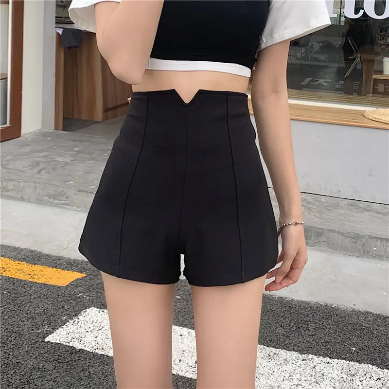 Casual High Waist A-Line Shorts Women's Sexy Spicy Girl Elastic Waist Slimming Spring Summer Autumn Winter New Style Hot Pants