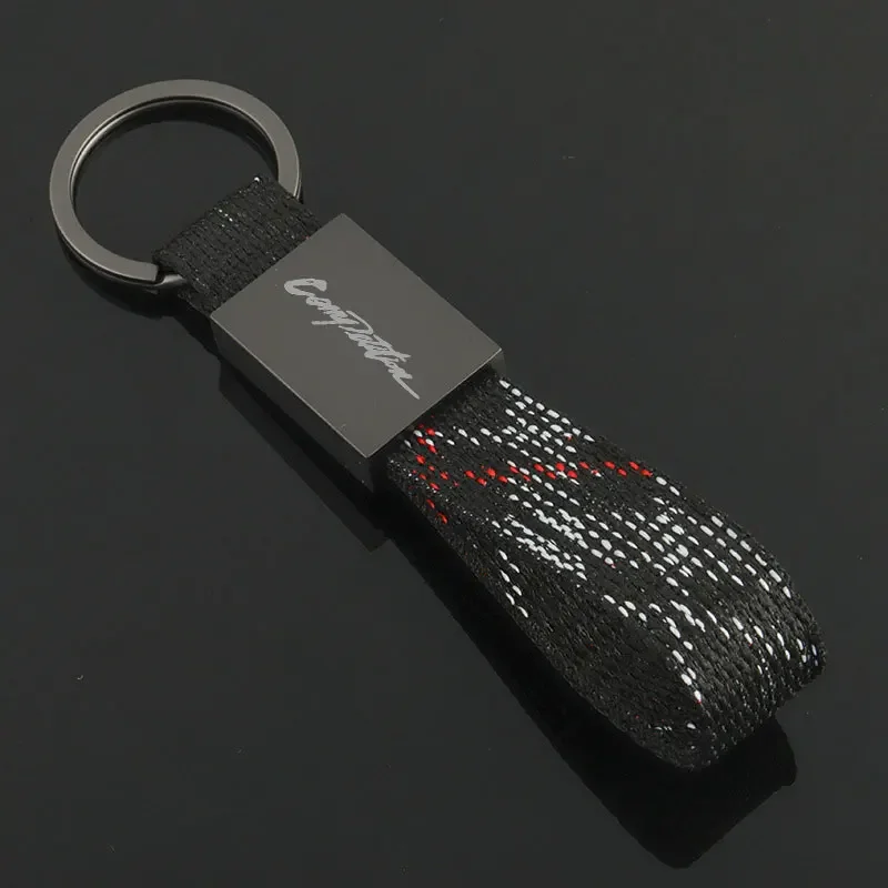 Car Key Chain Key Fob Holder Metal Key Rings Styling for Mitsubishi Competition Logo Pajero L200 Eclipse Montero Ralliart Galant