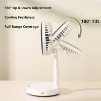 2026 New Desktop Fan USB Charging Model, Long Endurance Foldable Mini Retractable Fan, Dormitory Portable Desktop Electric Fan 5