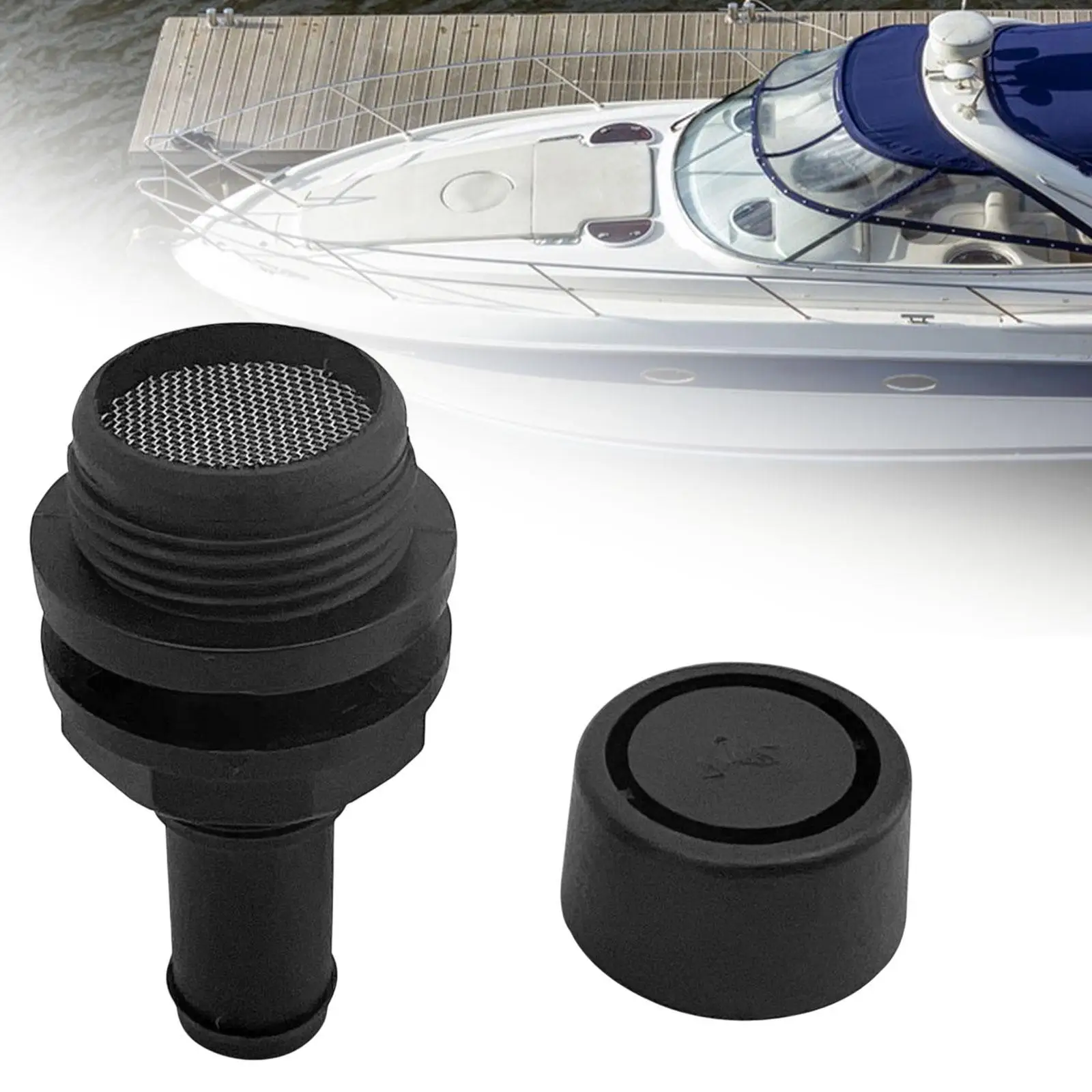 

Straight Fuel Gas Tank Vent Heavy Duty Plastic for Marine Yacht Boat Efficient Airflow Replacement Accessory