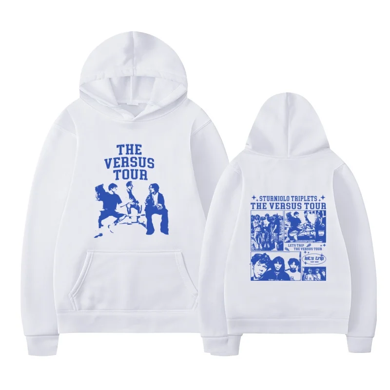 THE VERSUS TOUR nueva moda patrón de letras impreso hombres de manga larga con capucha patrón Casual Sudadera con capucha de los hombres Top Street Sudadera con capucha