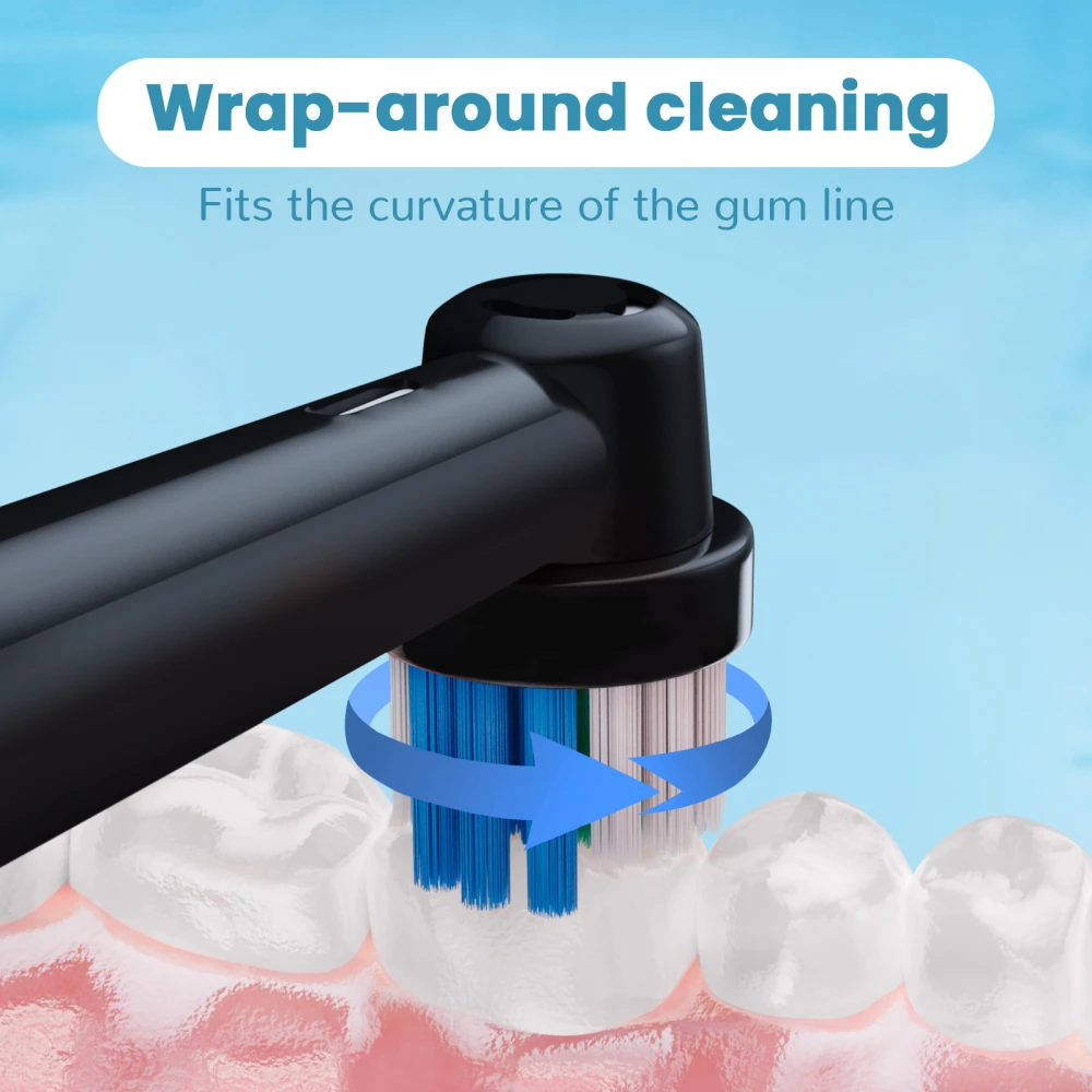 متوافق مع رؤوس فرشاة الأسنان الكهربائية أورال بي، رأس فرشاة الأسنان الاحترافي لـ Pro 100/500/1000/1500/7500 #4