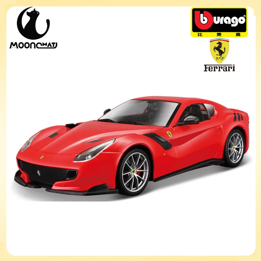 1:24 Bburago Ferrari F12 tdf Aolly Model Baking Paint Electrostatic Painting Ferrari Car Model Collection Toy Boyfriend Gift