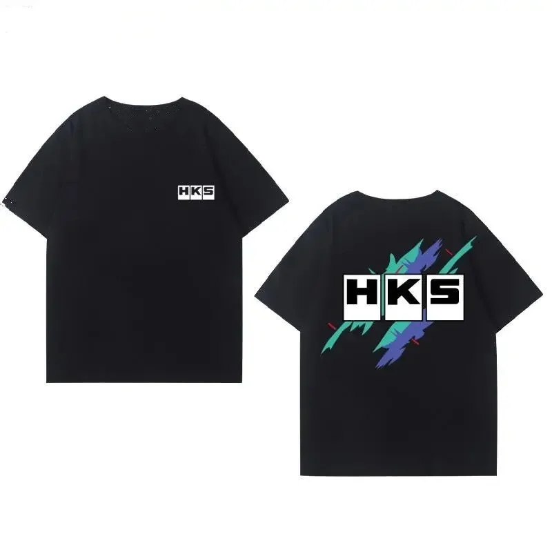 

Summer Japan JDM modified car HKS endless short-sleeved men's and women's T-shirt Casual men's T-shirt Motorcycle T-shirt