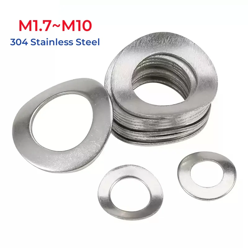 304 Stainless Steel Curved Washers M1.7 M2 M2.5 M3 M4 M5 M6 M8 M10 Wave Spring Washer