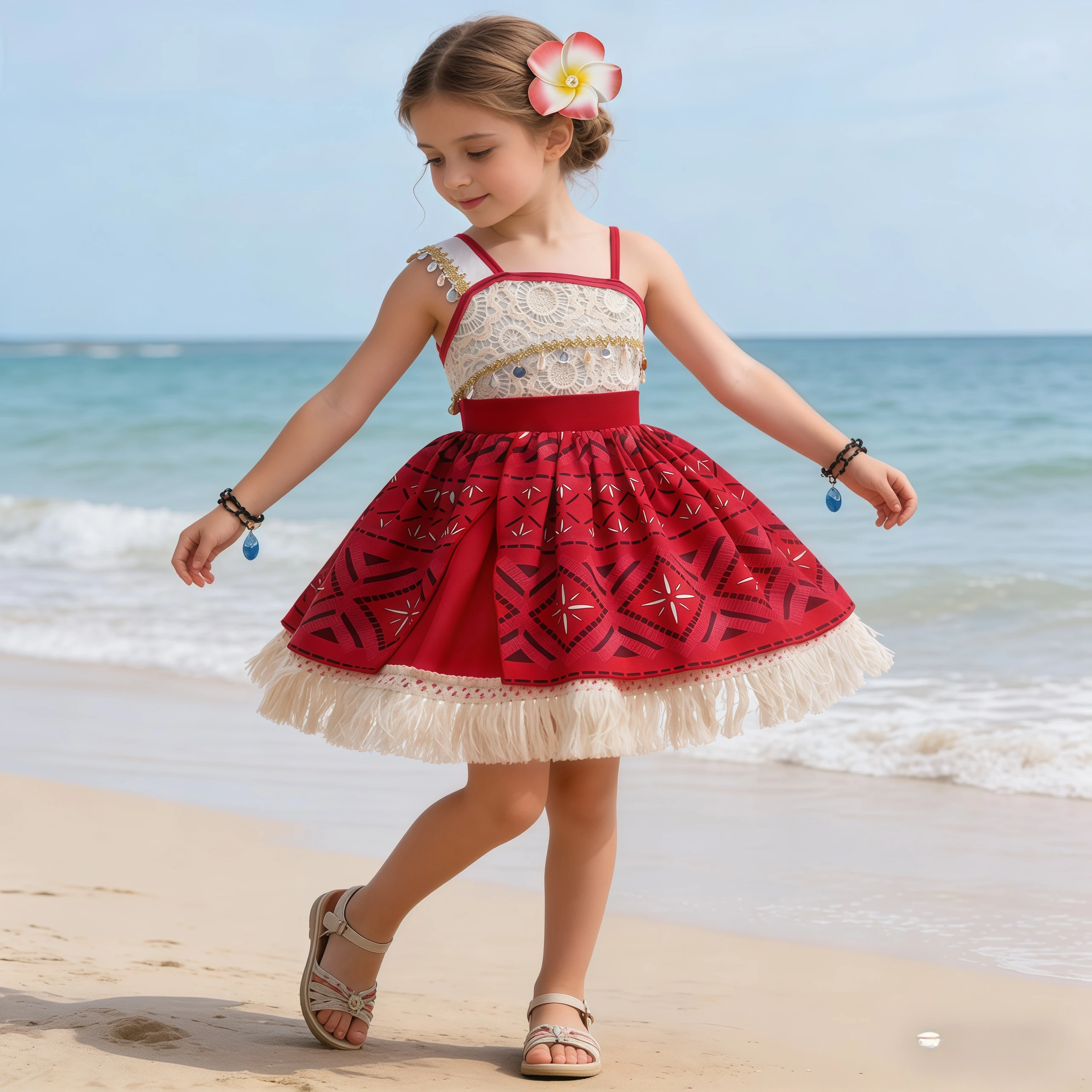 Summer Movie Princess Moana Dress Girl Cosplay Vaiana Carnival Party Ocean Adventure Costume Kids Fancy Halloween Clothes Outfit