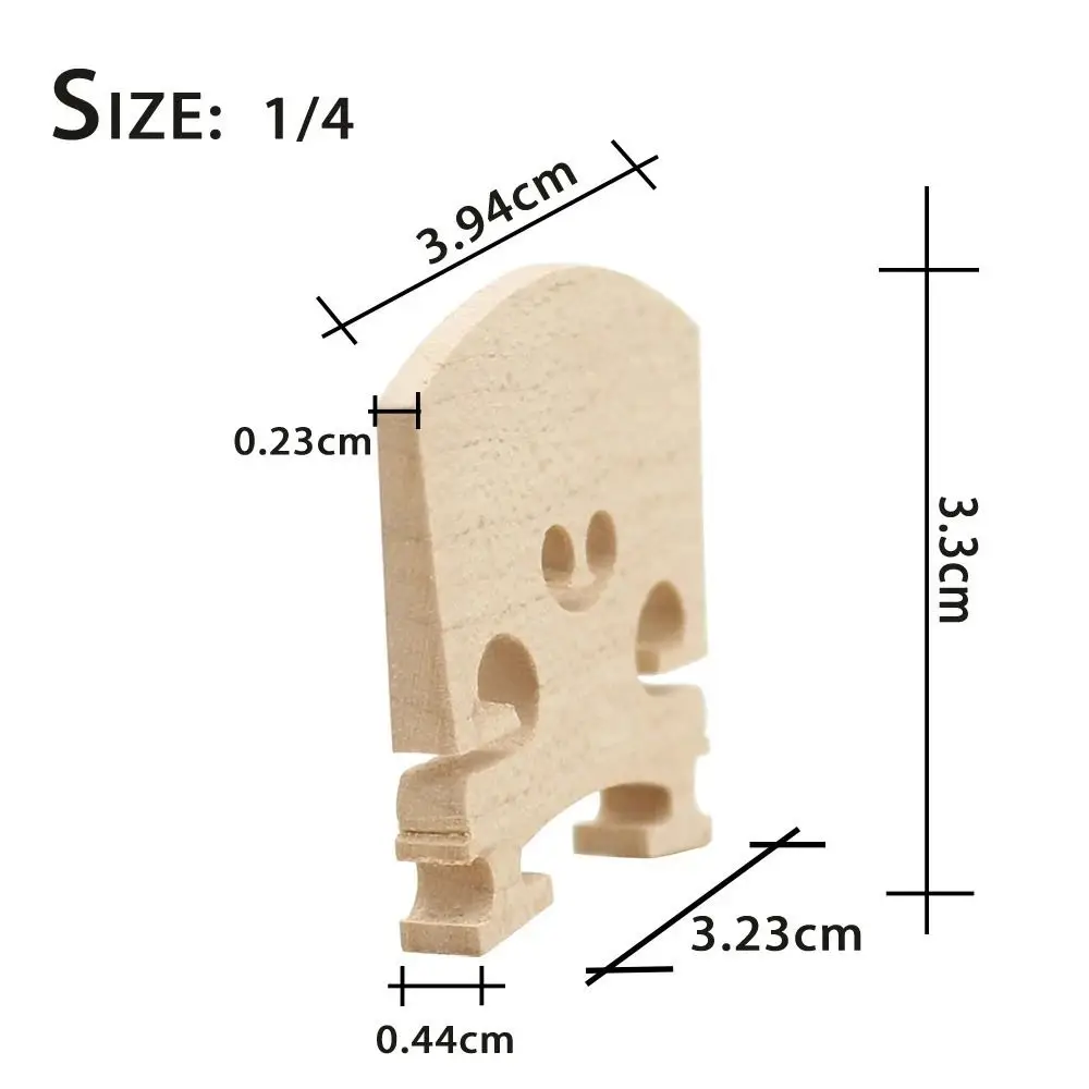 

Maple Wood Violin Bridge 4/4-3/4-1/2-1/4-1/8 Size Replacement Fiddle Maple Wood Bridge Steady Bridge Handmade
