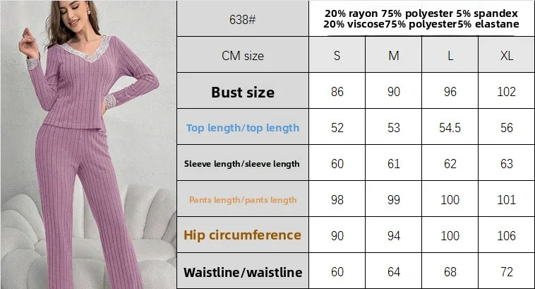 Warme Winter Nachtwäsche Pyjamas Ensembles Pyjama Femme Ensemble Hosen Sets Langarm Pyjamas für Wärme Nachtwäsche Frau frauen – Detail 12