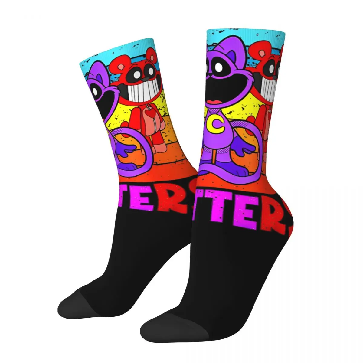 

Funny Smiling Critters Catnap Dogday Rainbow Socks Soft Fashion Socks Novelty Accessories Middle TubeSocks Wonderful Gifts