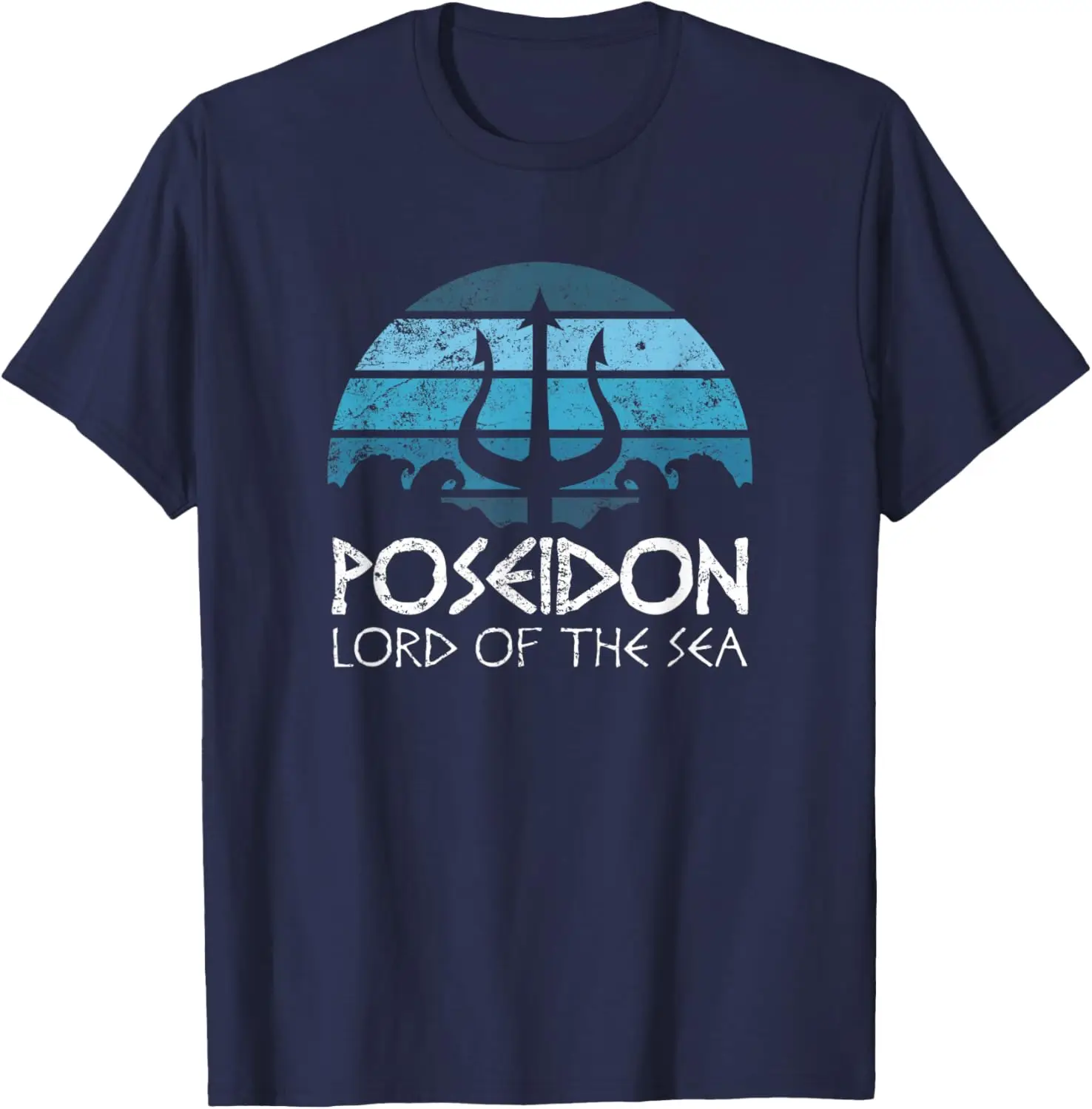Greek Gods Lord of The Sea Poseidon Trident T-Shirt 100% Cotton O-Neck Short Sleeve Summer Casual Mens T-shirt Streetwear
