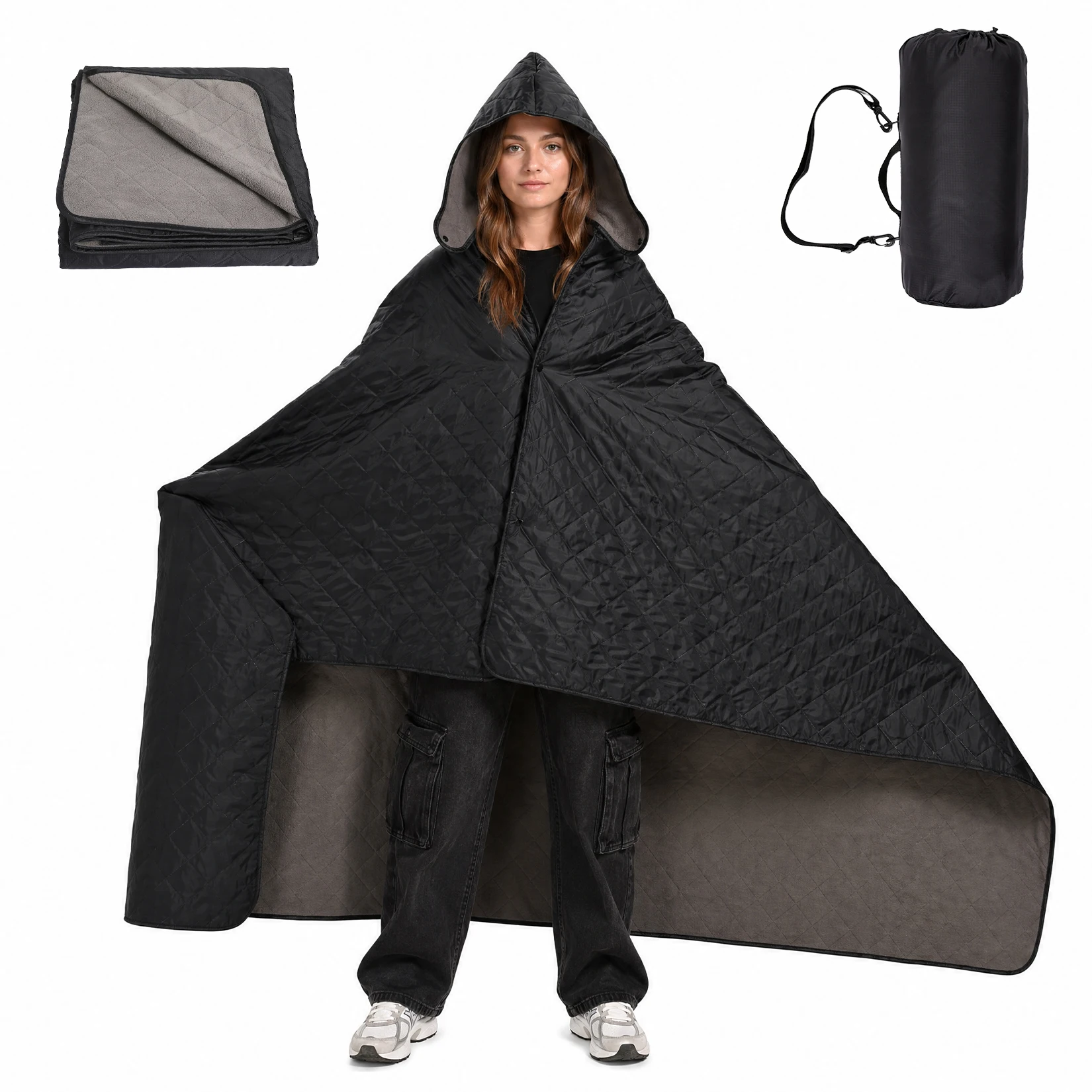 Hooded Camping Blanket, 78.74