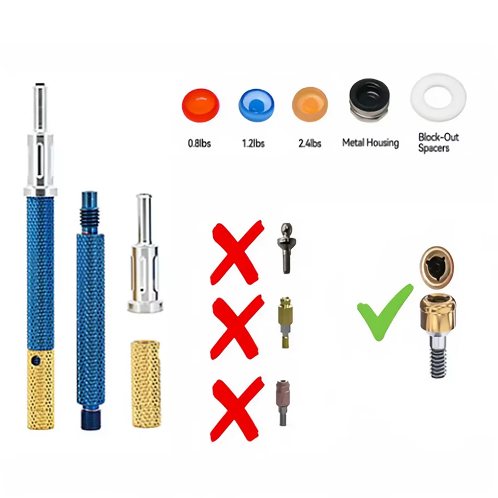 Dental Implant Retention Caps Removable Insertion Extraction Universal Locator Core Tool Abutment Overdenture Attachment Kit