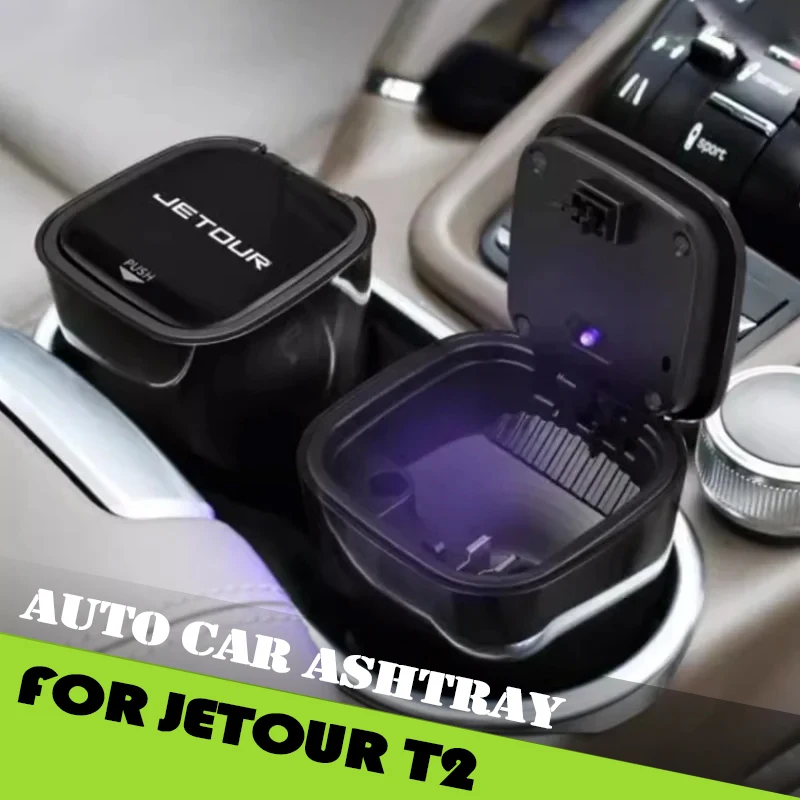 Auto Car Ashtray Fit for Jetour Traveller T2 2023 2024 2025 Modification Multi-function Metal Liner Ashtray Car Accessories