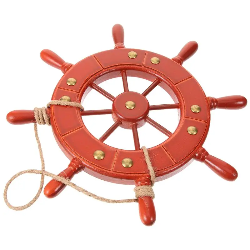 Wheel Ship Nautical Wooden Steering Wall Wood Hanging Boat Marine Vintage Boat Wheel Mirror Boat Wheel Mirrorative