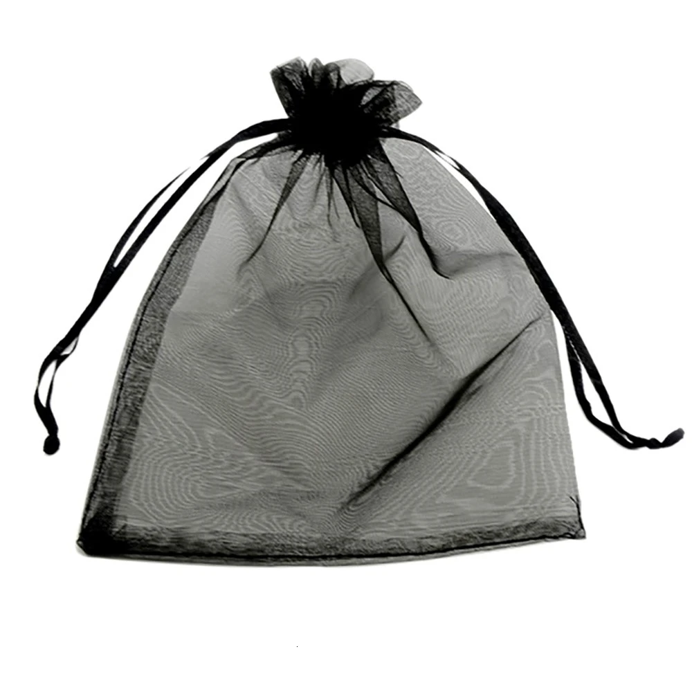 50pcs/bag 13*18cm Jewelry Organza Bags drawstring Wedding Gift Bag Christmas Pouches