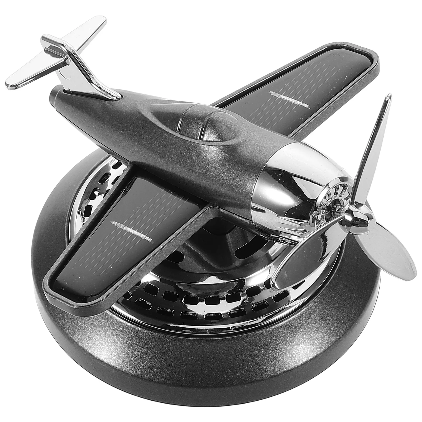 

Solar Rotating Airplane Car Fragrance Diffuser Ornament Car Interior Dashboard Decor Solar Powered Aromatherapy