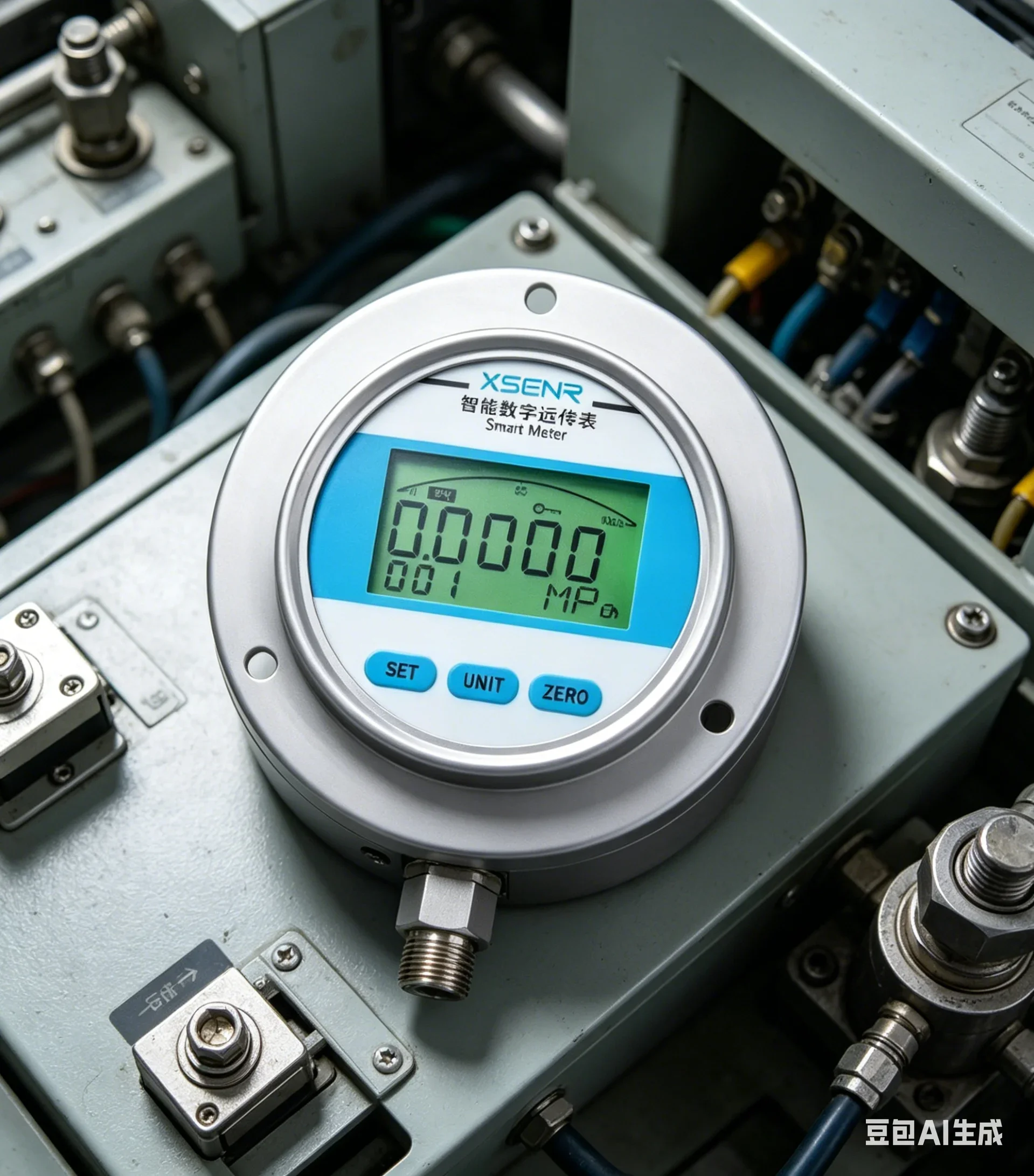 Axial Edge Panel Mount 4-20mA/RS485 Precision Digital Remote Transmitter Pressure Gauge