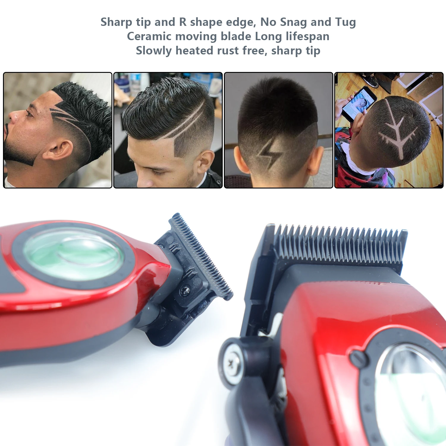 HClippers Professional Original Hair Clippers Combo สําหรับชายตัดผม 11 หวีจํากัด 2 ฐานชาร์จผม Trimmer ตัดผม