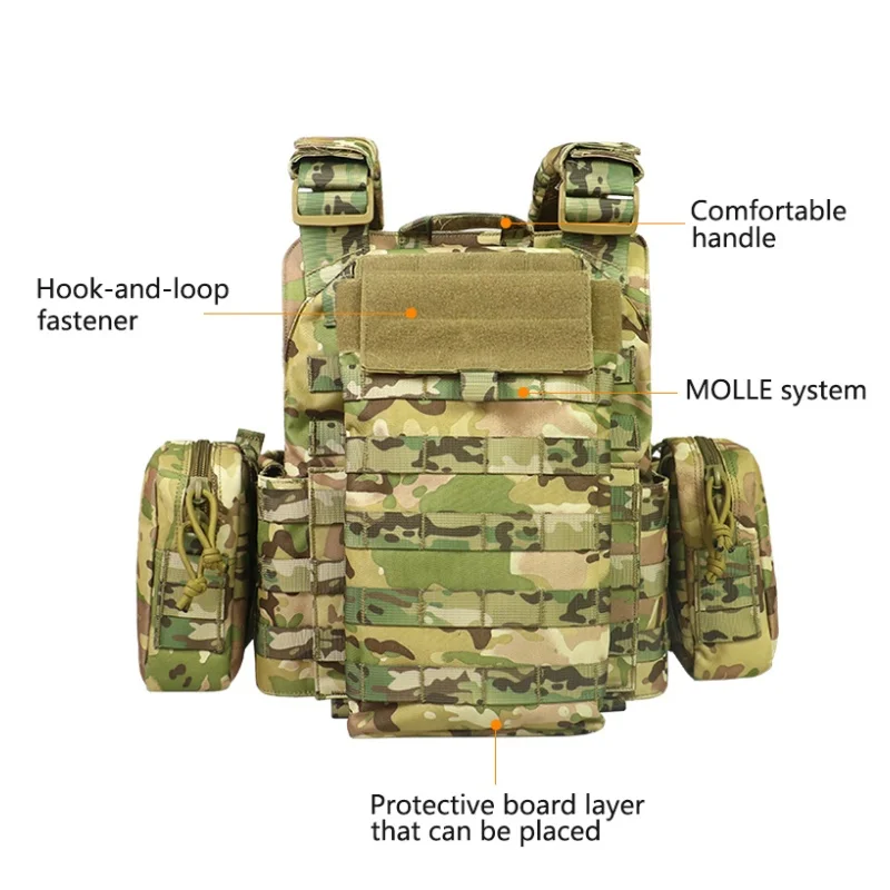 

Тактический жилет Tacticon с подсумками, жилет-плитоносец, охотничья броня, регулируемый тренировочный жилет с дышащей 3D сетчатой подкладкой