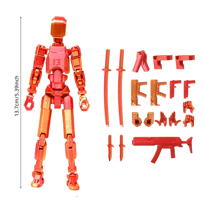 Titan Robot Action Figure 3D Printed With Full Articulation For Stop Motion Animation 13 Action Figure Dummy