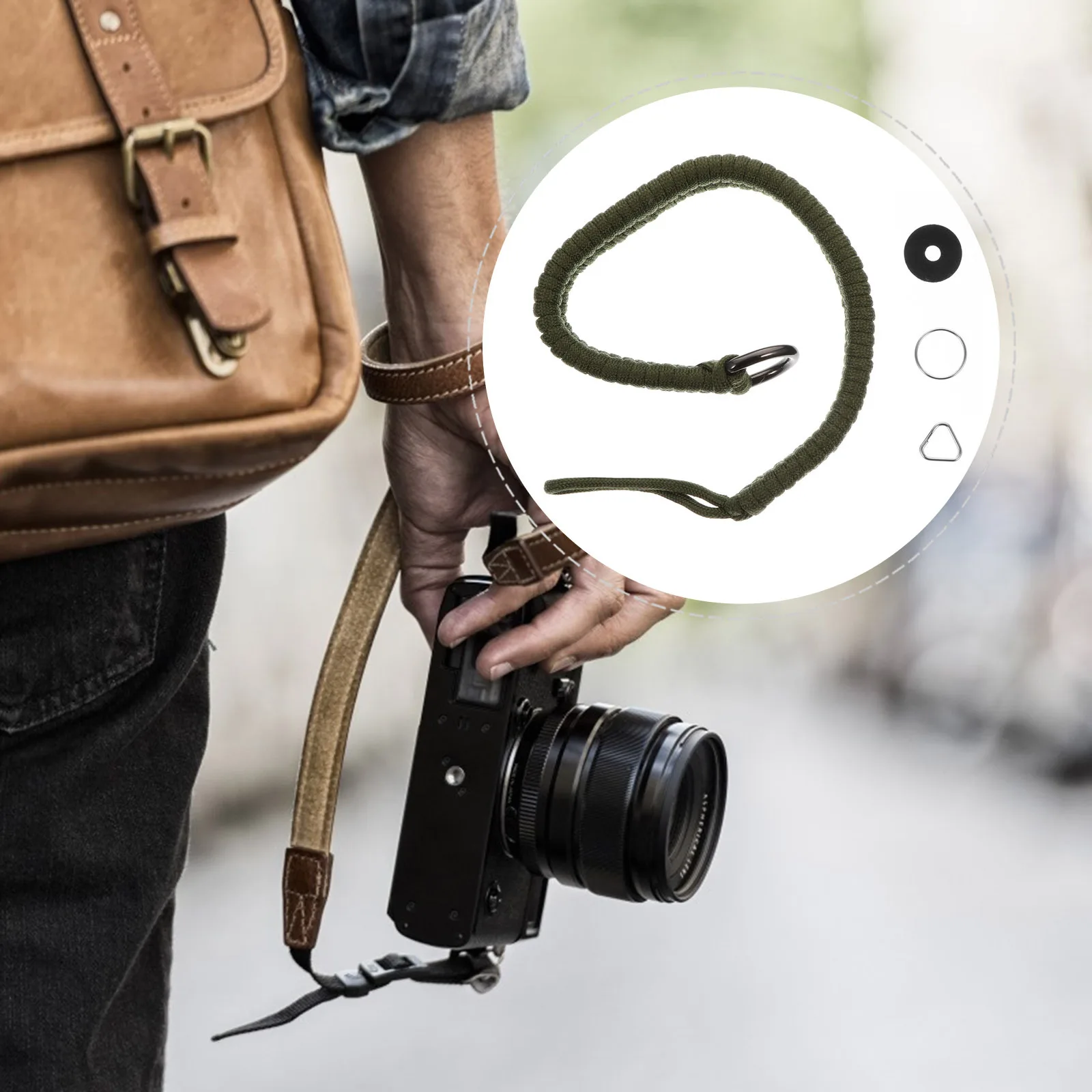 

Camera Hand Strap Nylon Stainless Steel Lightweight Fit For Dslr Digital Camera Supplies Portable Rope Photographer Accessory
